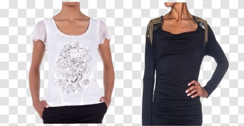 Sleeve T-shirt Shoulder Blouse - Fashion Bar Transparent PNG