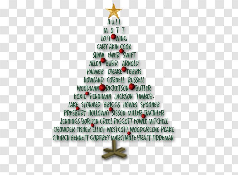 Christmas Tree Ornament Genealogy Family - Fir Transparent PNG