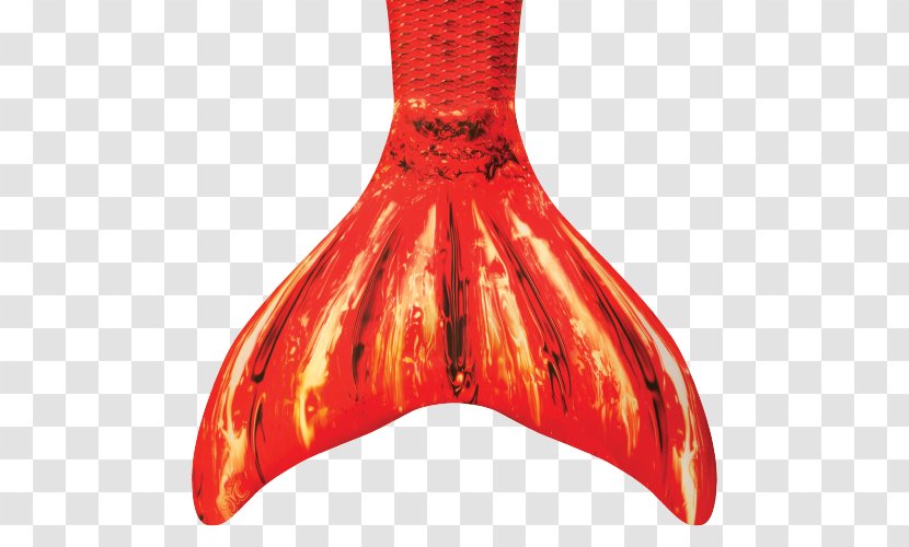 Fin Fun Mermaid Red Color Orange - Yellow - Tail Transparent PNG