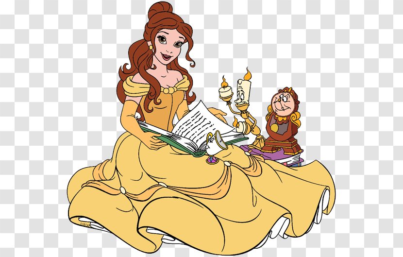 Belle Cogsworth Lumiere Beauty And The Beast Cartoon Mrs Potts Transparent Png