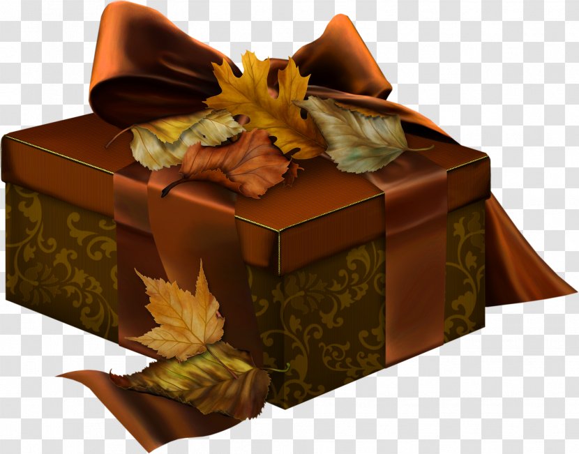 Gift Wrapping Autumn Box Clip Art - Exquisite Transparent PNG