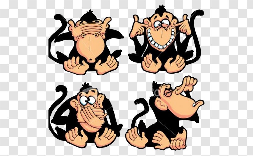 Three Wise Monkeys The Evil Monkey Royalty-free Clip Art - Youtube Transparent PNG