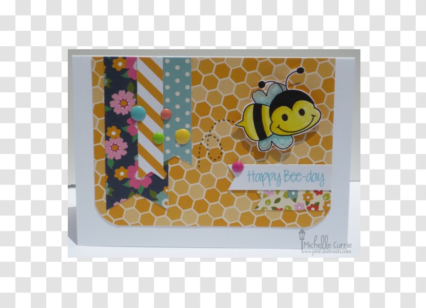 Textile Picture Frames Rectangle Pattern - Yellow - Happy Bee Transparent PNG