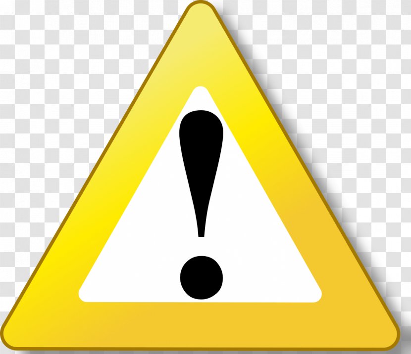 Warning Sign Clip Art - Triangle - Yellow Background Transparent PNG