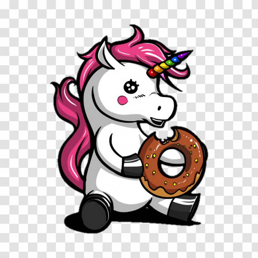 Donuts Unicorn Frosting & Icing T-shirt Eating - Watercolor Transparent PNG