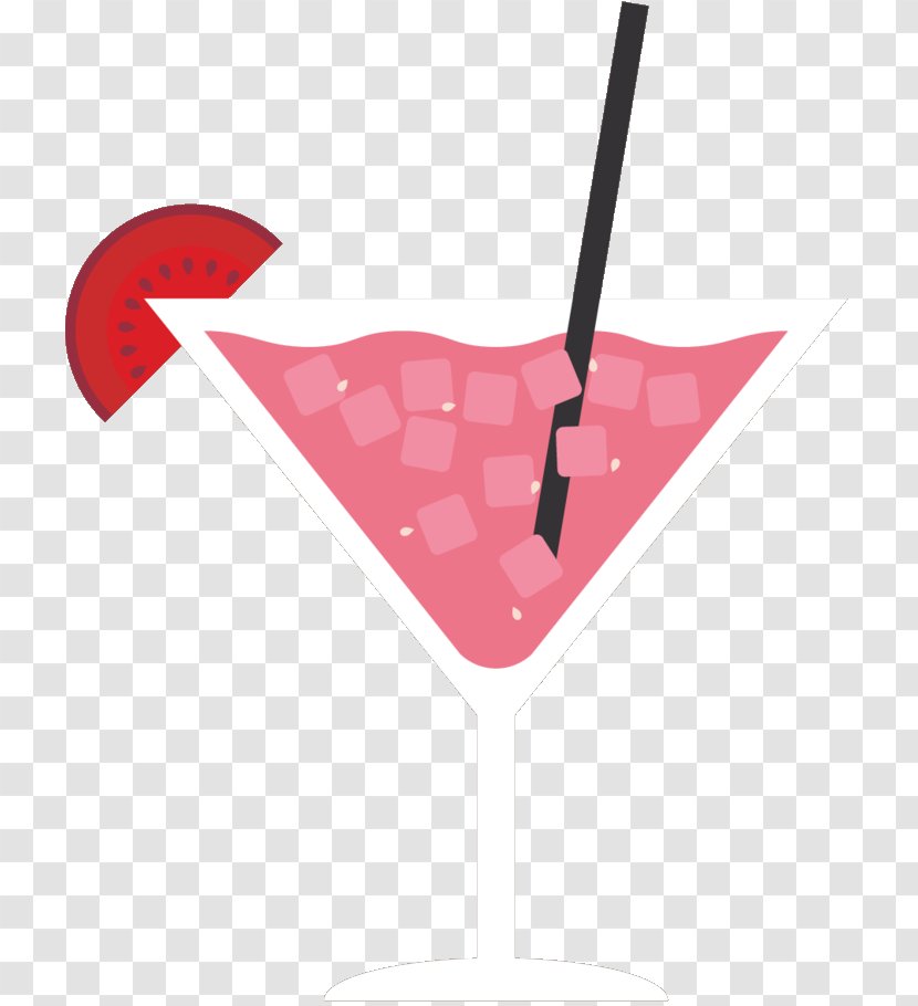 Pink Lady Wine Glass Cocktail Garnish Martini Transparent PNG