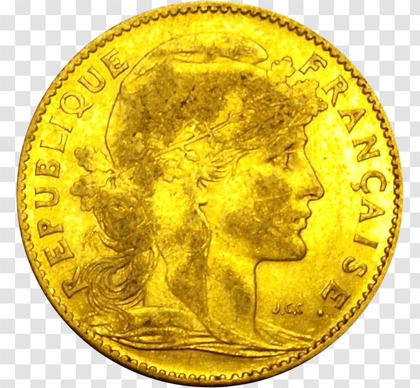 Gold Coin French Franc Transparent PNG