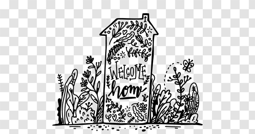 Visual Arts Calligraphy - Area - Welcome Home Hand-drawn Lettering Transparent PNG