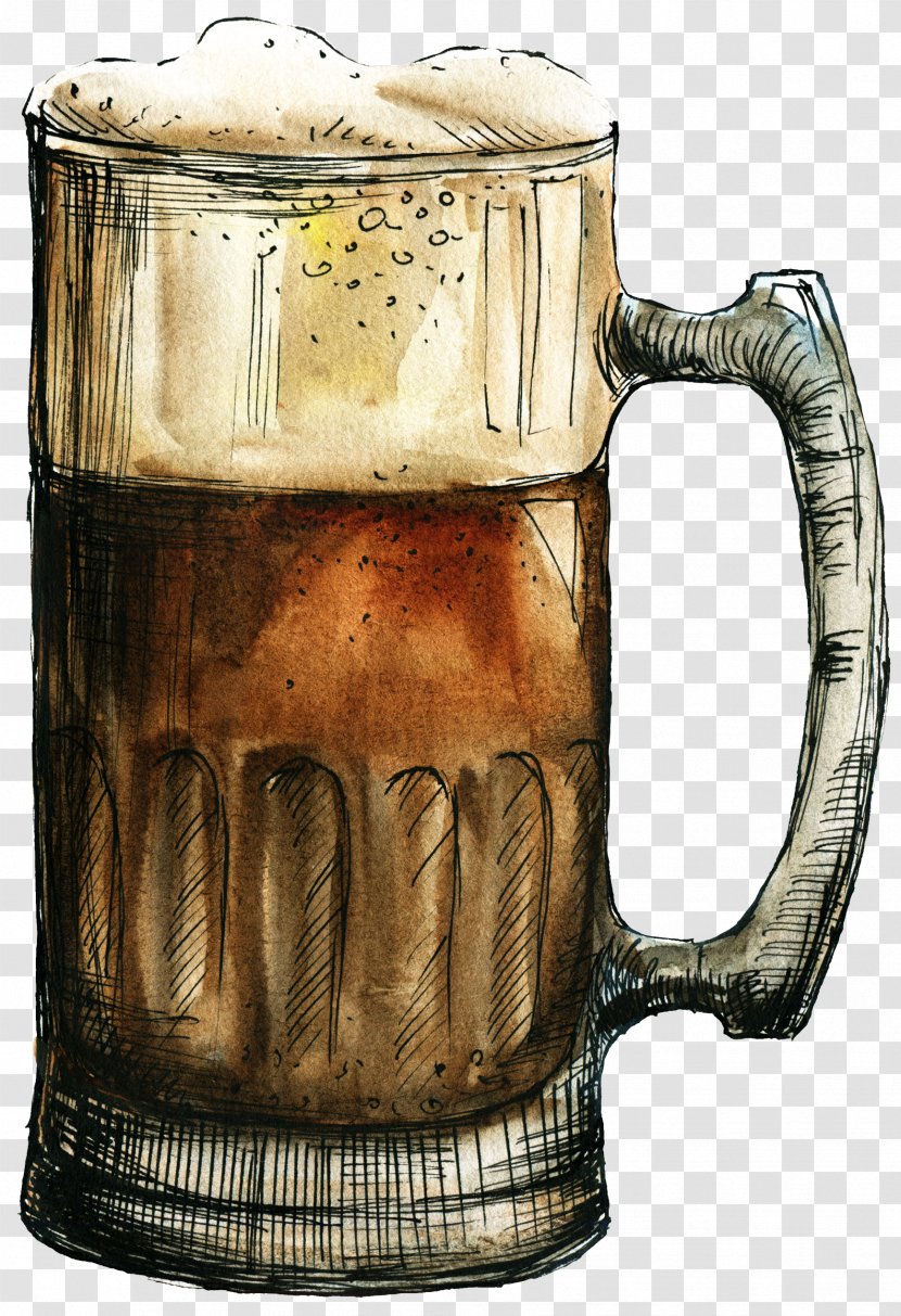 Beer Glassware Tea Cup - Drinkware - Draft Transparent PNG