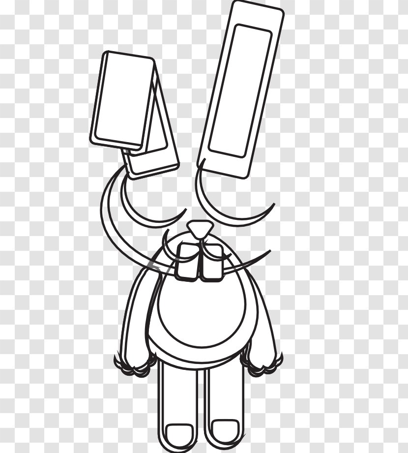 Easter Bunny Line Art Rabbit Clip - Cartoon Pictures Transparent PNG