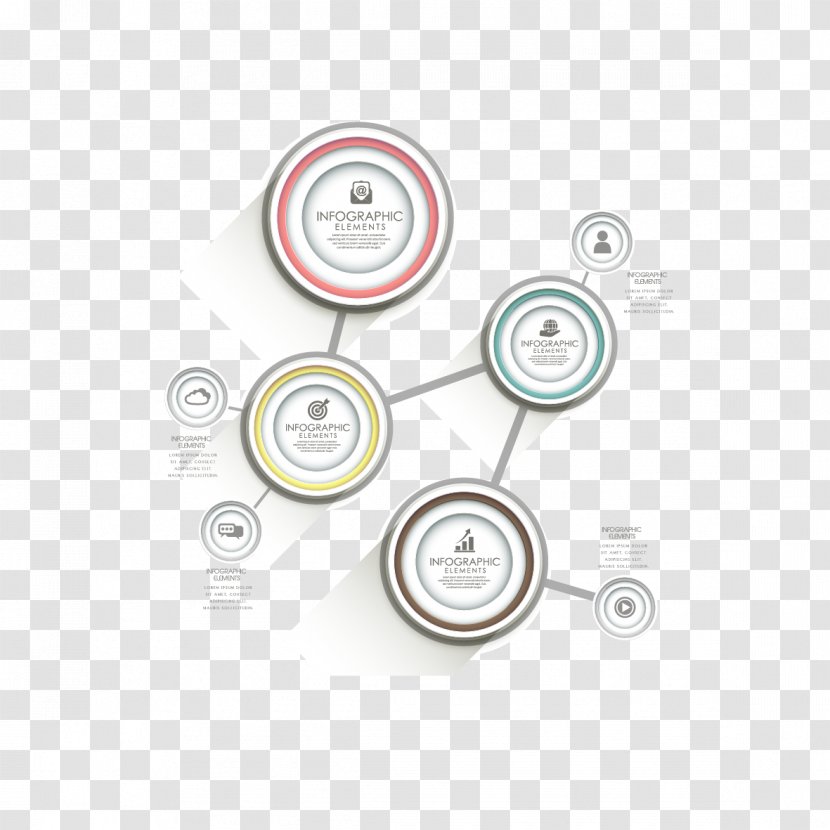 Circle Infographic Chart - Vector Color Ring Ppt Transparent PNG