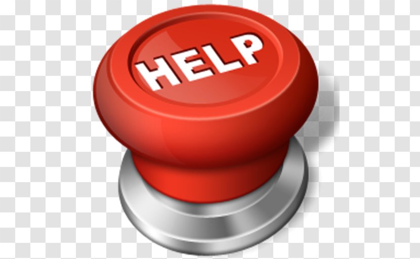 Help Desk Computer Software - Red - Panic Button Transparent PNG
