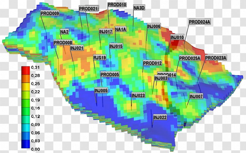 Map Reservoir Modeling Petroleum Cepetro Porosity - Area Transparent PNG