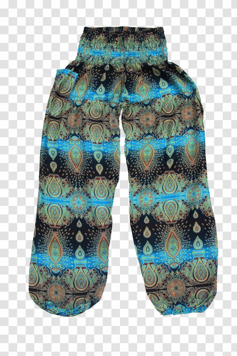 Pants Turquoise - Striped Thai Transparent PNG