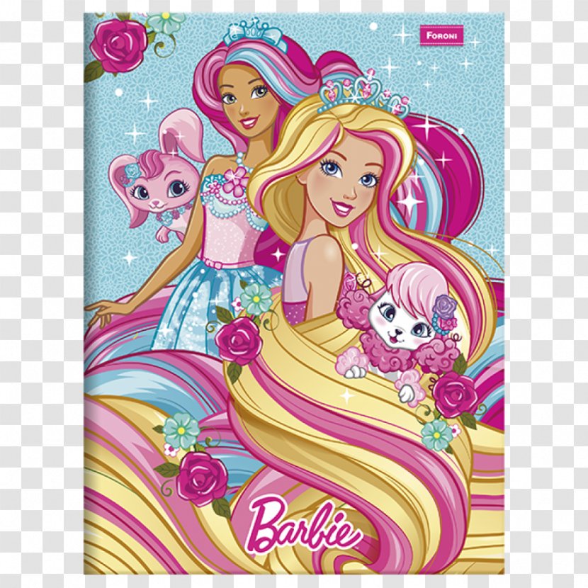 Barbie Paper Notebook Hardcover Brochure - Magenta Transparent PNG