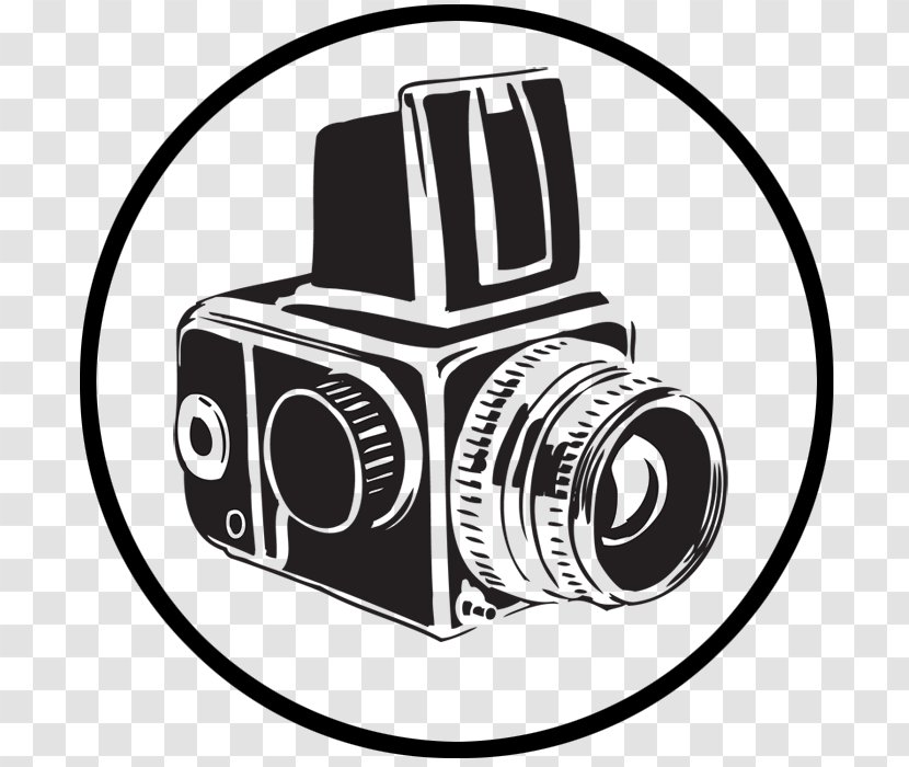 Black And White Line Art Photography Clip - Logo - Camera Transparent PNG