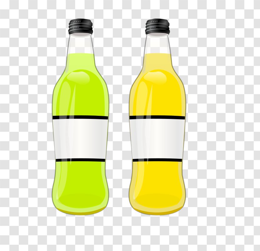 Soft Drink Cocktail Carbonated Water Liqueur - Bottle - Two Bottles Cartoon Transparent PNG