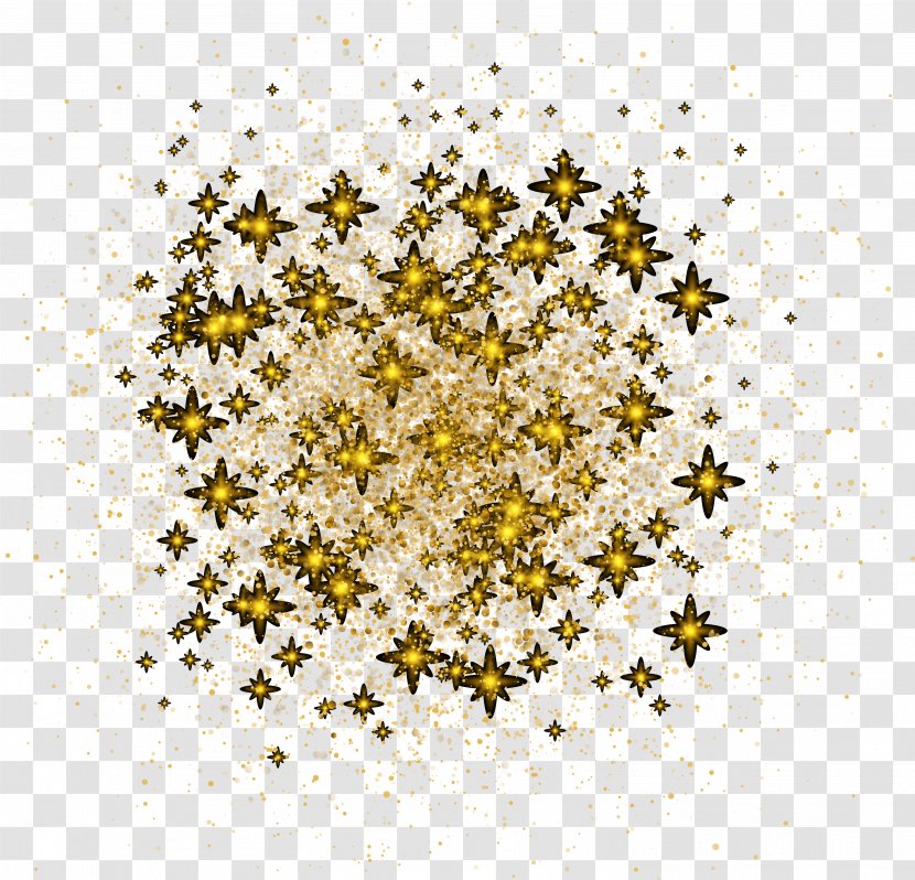 Designer Gold - Golden Sparkling Stars Transparent PNG