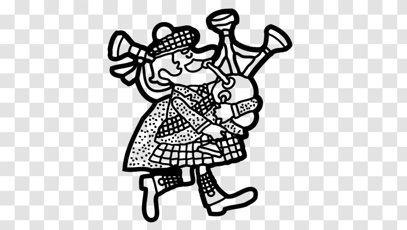 Drawing Bagpipes Zampognaro Coloring Book Music - Bagpiper Transparent PNG