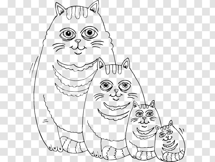 Felidae Cats Coloring Book Christmas Pages - Frame - Cat Transparent PNG