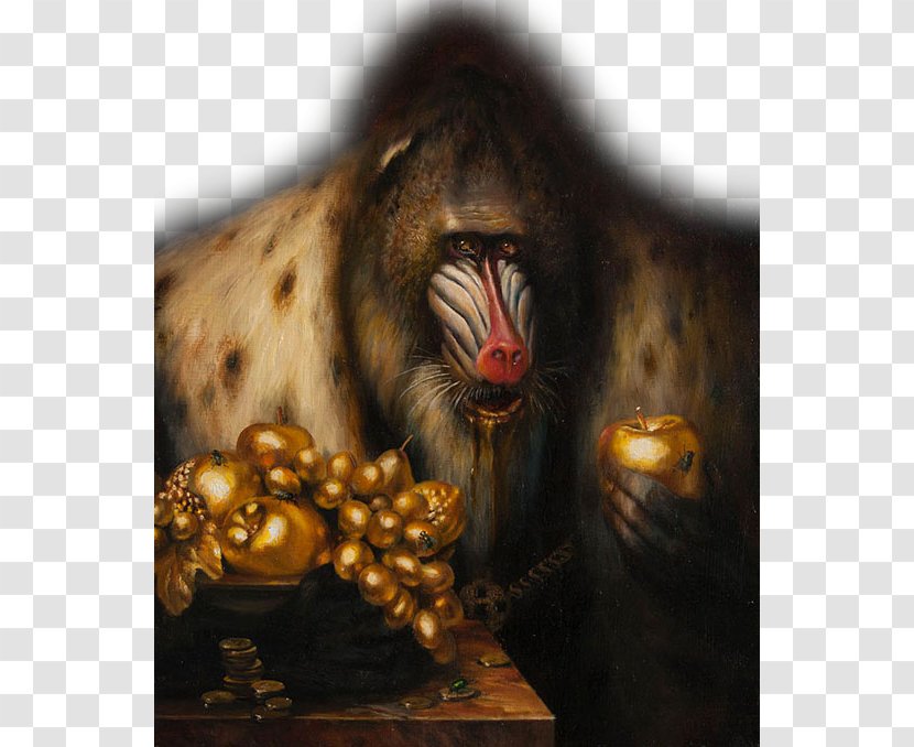 New York City Surrealism Oil Painting Art - Gorilla Illustration Transparent PNG