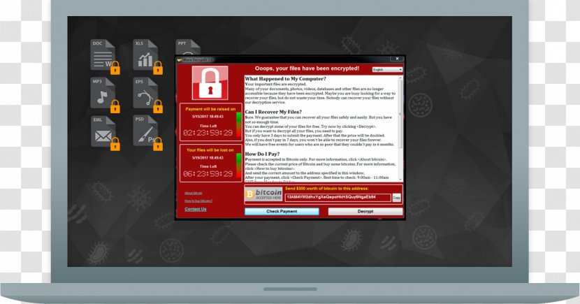 WannaCry Ransomware Attack Emsisoft Anti-Malware Computer Software - Bad Rabbit Transparent PNG