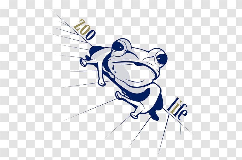 Frog Lithobates Clamitans Illustration - Silhouette - Simple Blue Element Transparent PNG