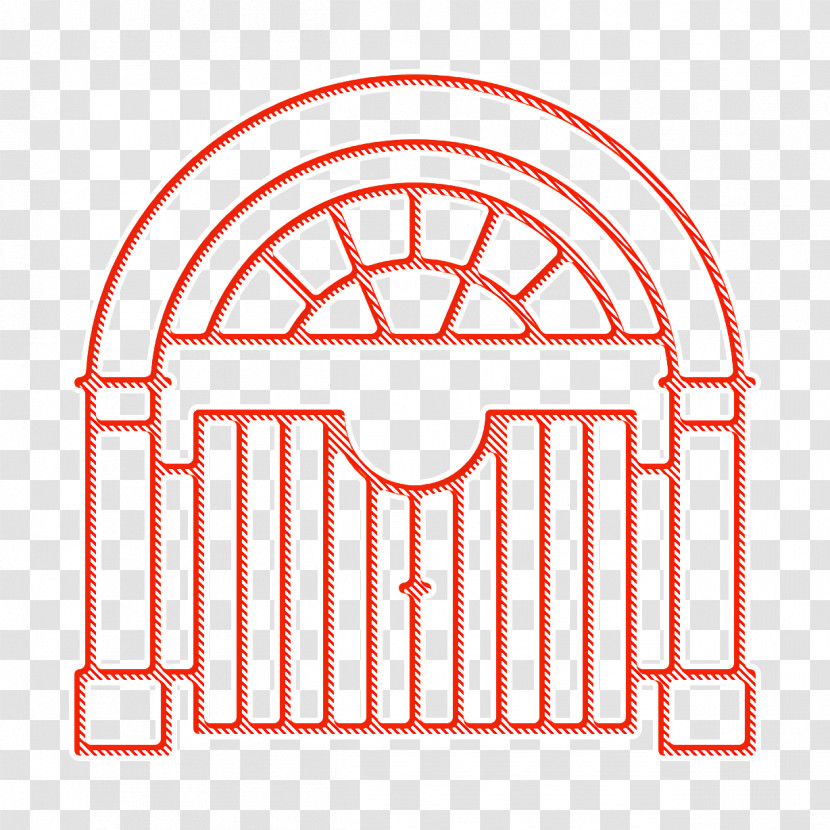 Big Gate Icon City Places Icon Mansion Icon Transparent PNG