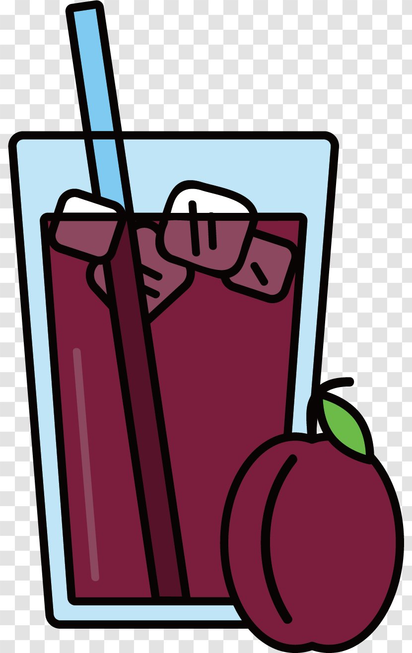 Apple Juice Pomegranate Fruit Strawberry - Cartoon - Watercolor Transparent PNG