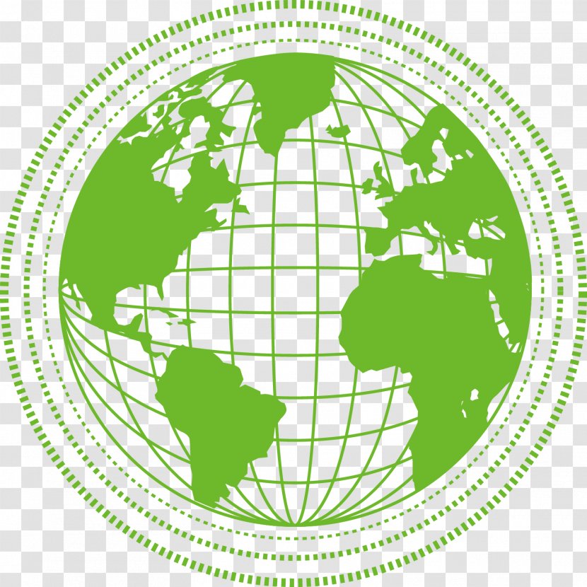 World Map Illustration - Green Earth Transparent PNG