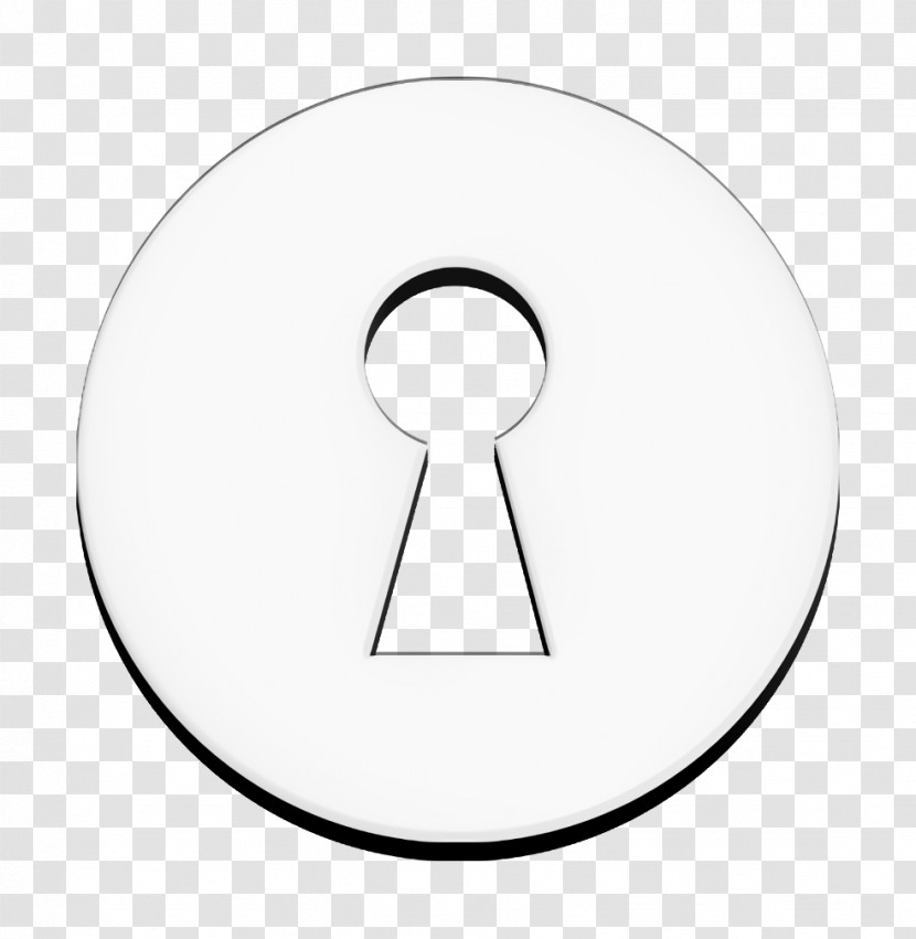 Tools And Utensils Icon Lock Icon Round Black Keyhole Variant Icon Transparent PNG