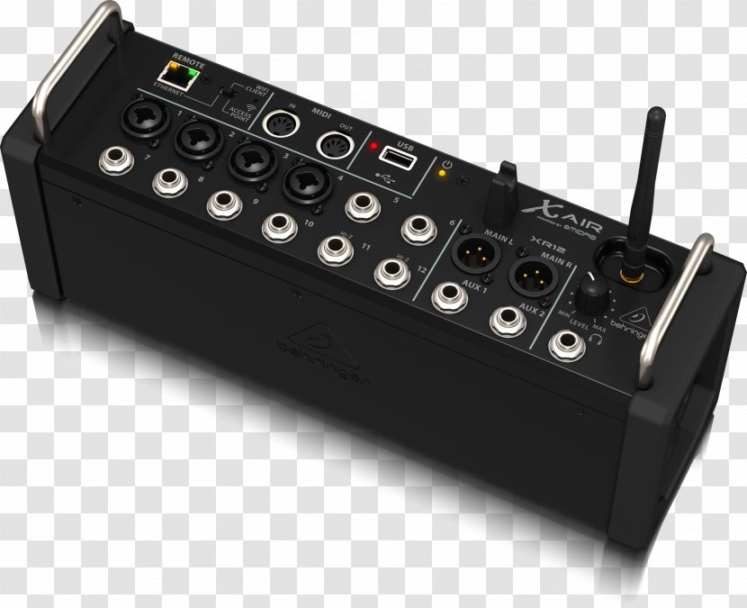 Behringer X Air XR12 XR18 Audio Mixers Digital Mixing Console - Electronic Instrument - Ipad Transparent PNG