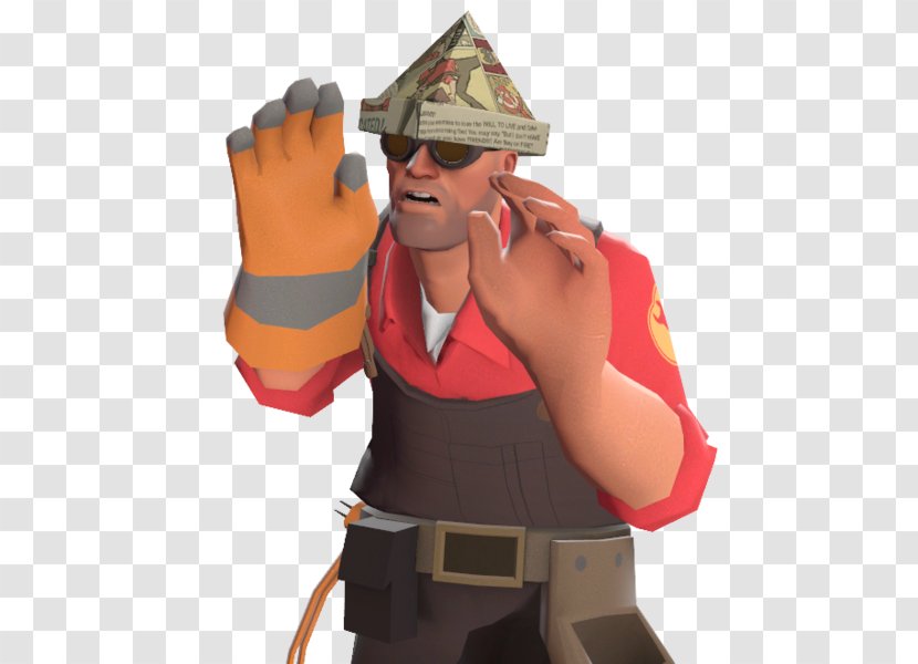 Gabe Newell Team Fortress 2 Paper Hat Loadout - Watercolor Transparent PNG