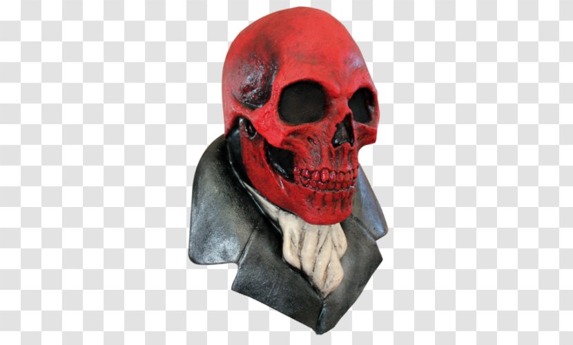 Red Skull Mask Costume Disguise - Day Of The Dead Transparent PNG