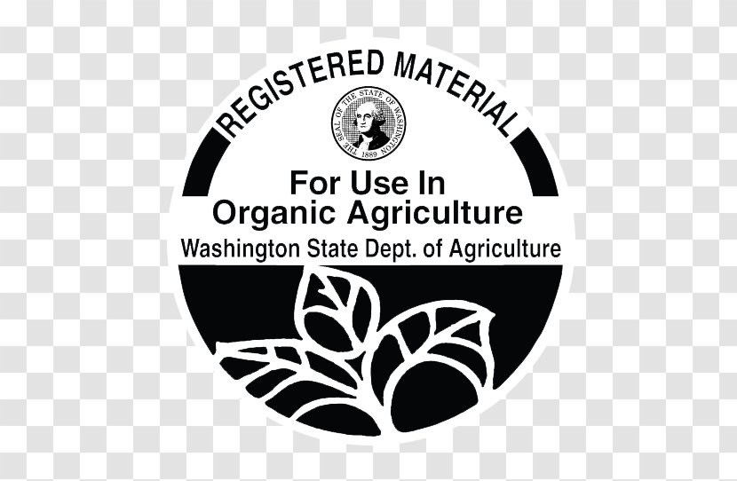 Organic Food Washington Certification Farming - Logo - Monochrome Transparent PNG