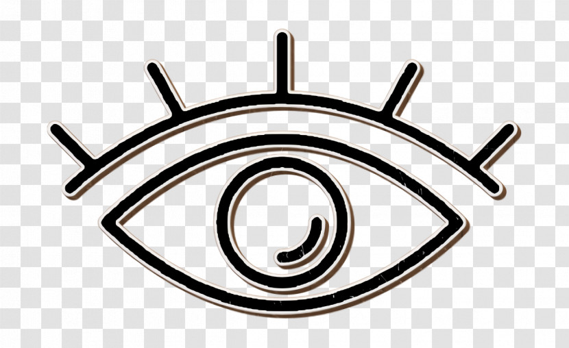 Eye Outline With Lashes Icon Body Parts Icon Eye Icon Transparent PNG