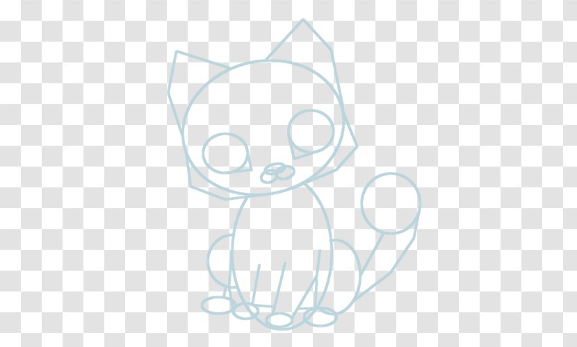 Cat Line Art White Sketch - Flower - Black Dog Puppy Transparent PNG