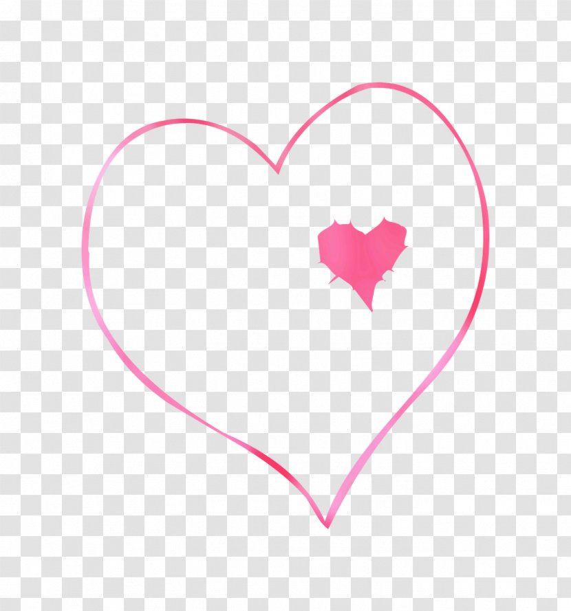 Heart Pink M Line Clip Art Animal - Silhouette - Frame Transparent PNG
