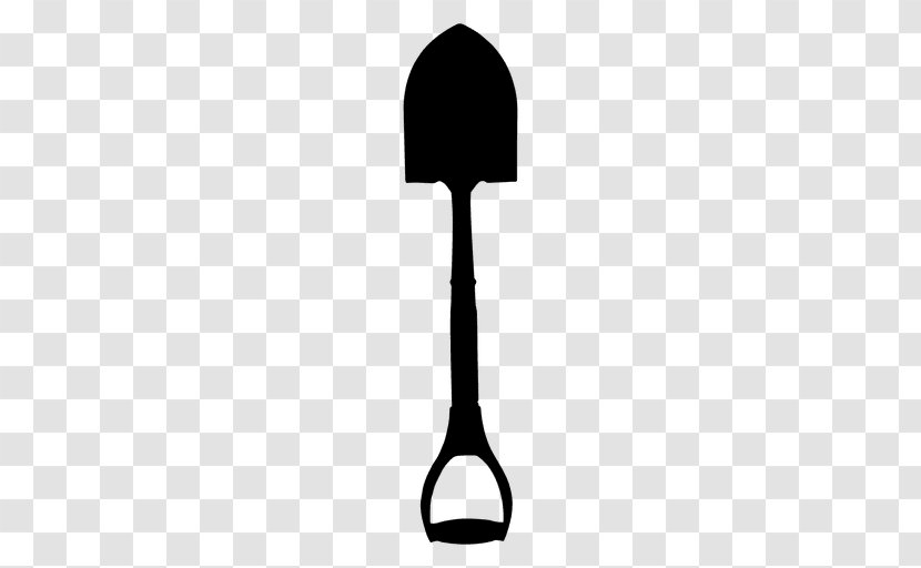 Shovel Silhouette - Black And White Transparent PNG