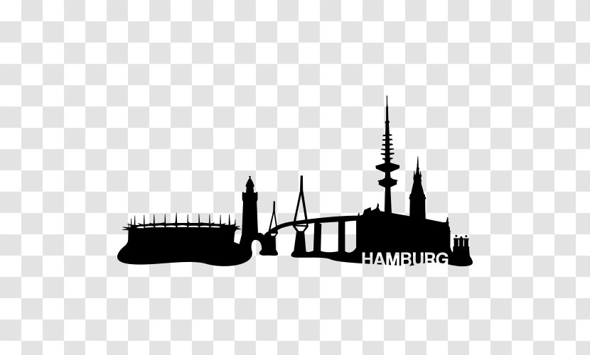 Monochrome Photography Brand Silhouette - Skyline - Hamburg Transparent PNG