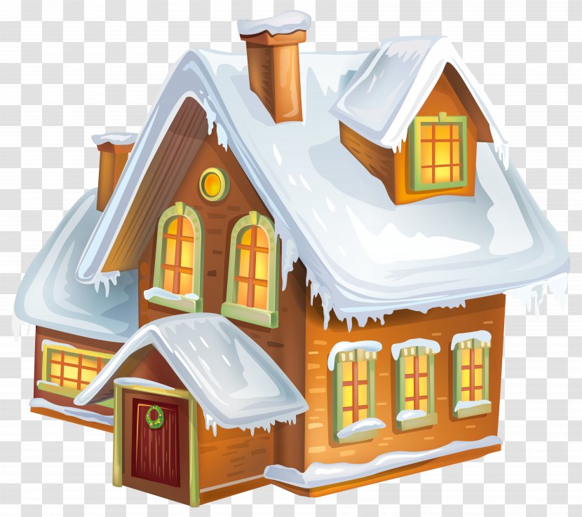 Winter Gingerbread House Clip Art - Cottage - Christmas Transparent Image Transparent PNG