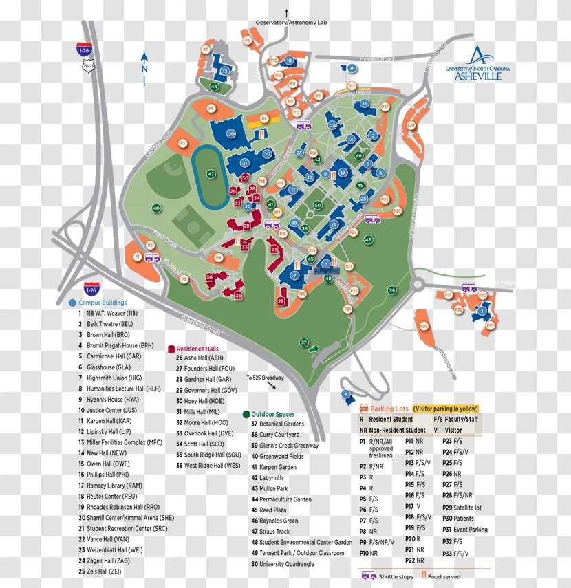 University Of North Carolina At Asheville 2016 National Conference On Undergraduate Research Syracuse Campus Map - College - Party Transparent PNG
