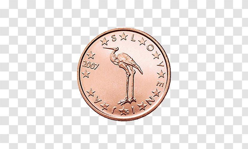Slovenian Euro Coins 1 Cent Coin - Slovenia Transparent PNG