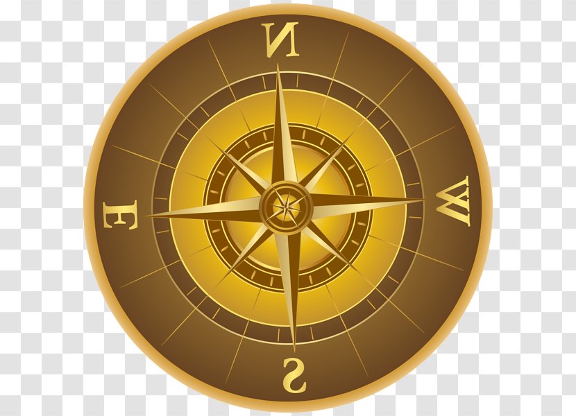 Clip Art Image Transparency Vector Graphics - Yellow - Compass. Transparent PNG