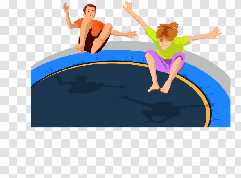 Clip Art - Trampoline - Jumping Vector Transparent PNG