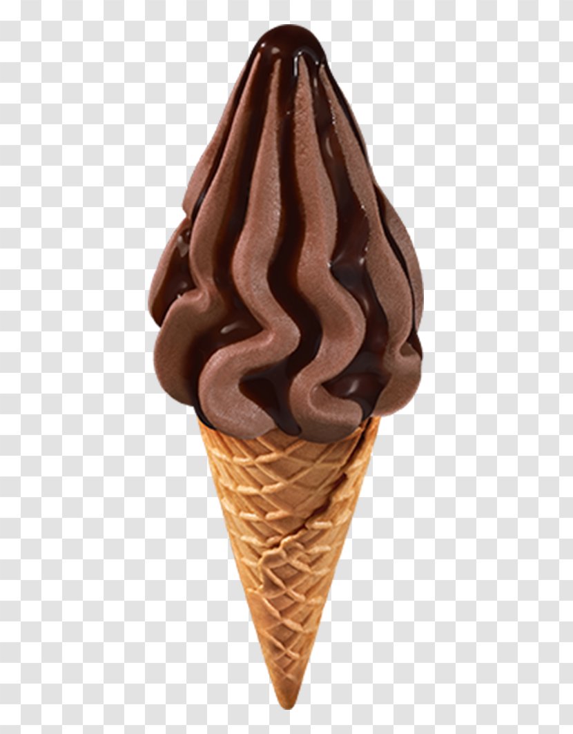 Chocolate Ice Cream Cones Waffle - Dessert Transparent PNG