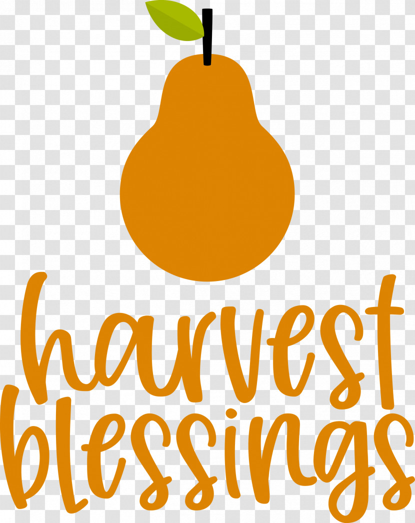 HARVEST BLESSINGS Thanksgiving Autumn Transparent PNG