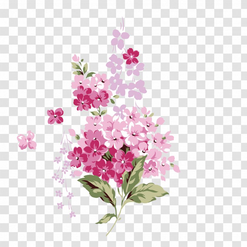 Flower Clip Art - Flora - Vector Pink Cherry Blossoms Transparent PNG