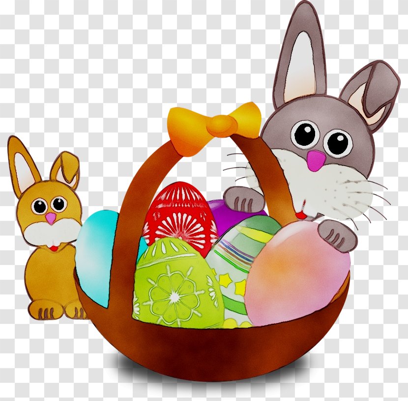 Easter Bunny Basket Egg Hunt Rabbit - Domestic Transparent PNG