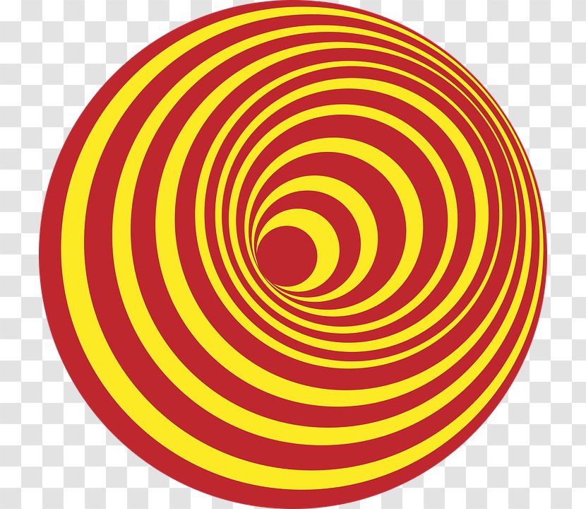 Circle Yellow Spiral Target Archery Transparent PNG